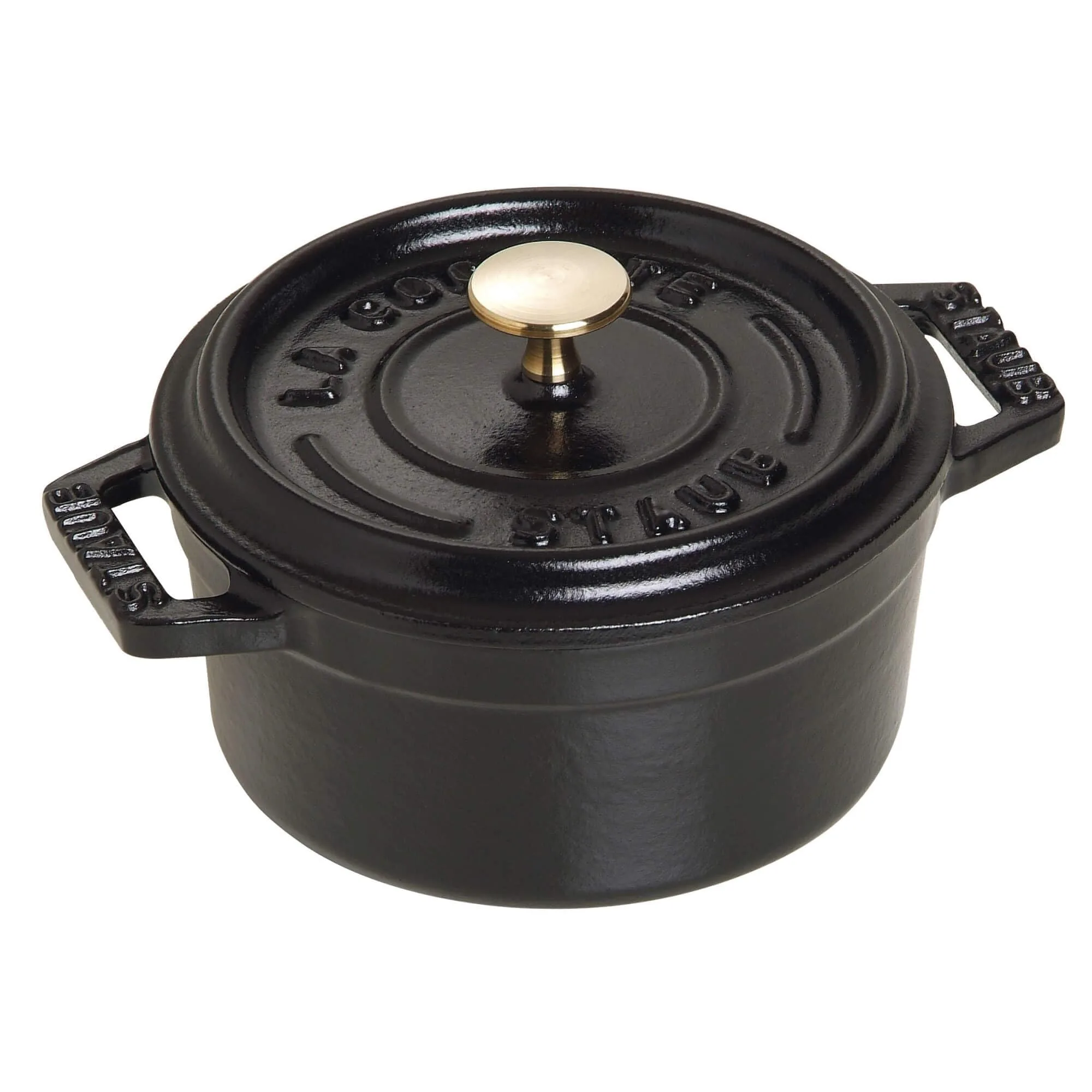 Staub Cast Iron 0.25-qt Mini Round Cocotte – Matte Black