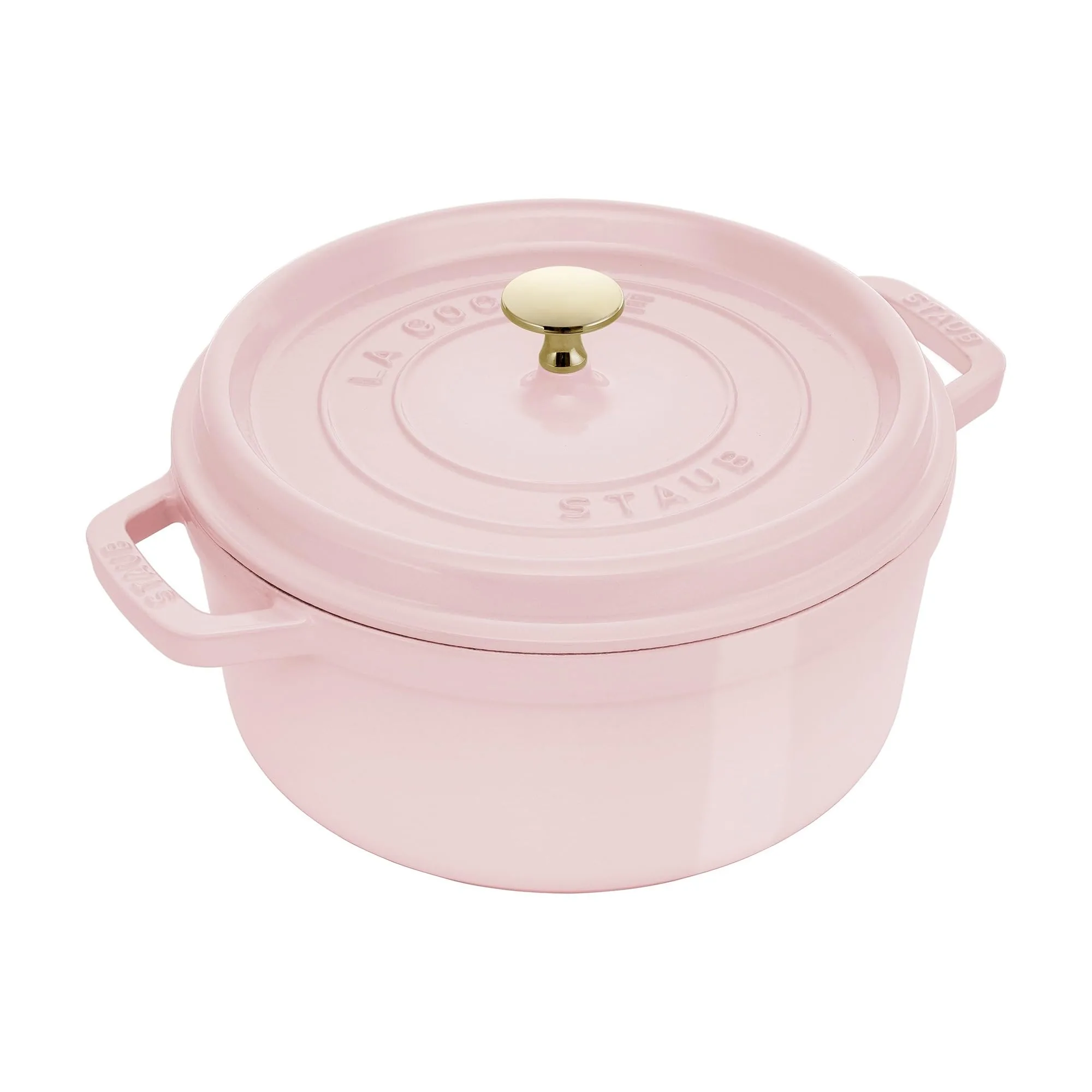 Staub Cast Iron 4-qt Round Dutch Oven – Peony Pink