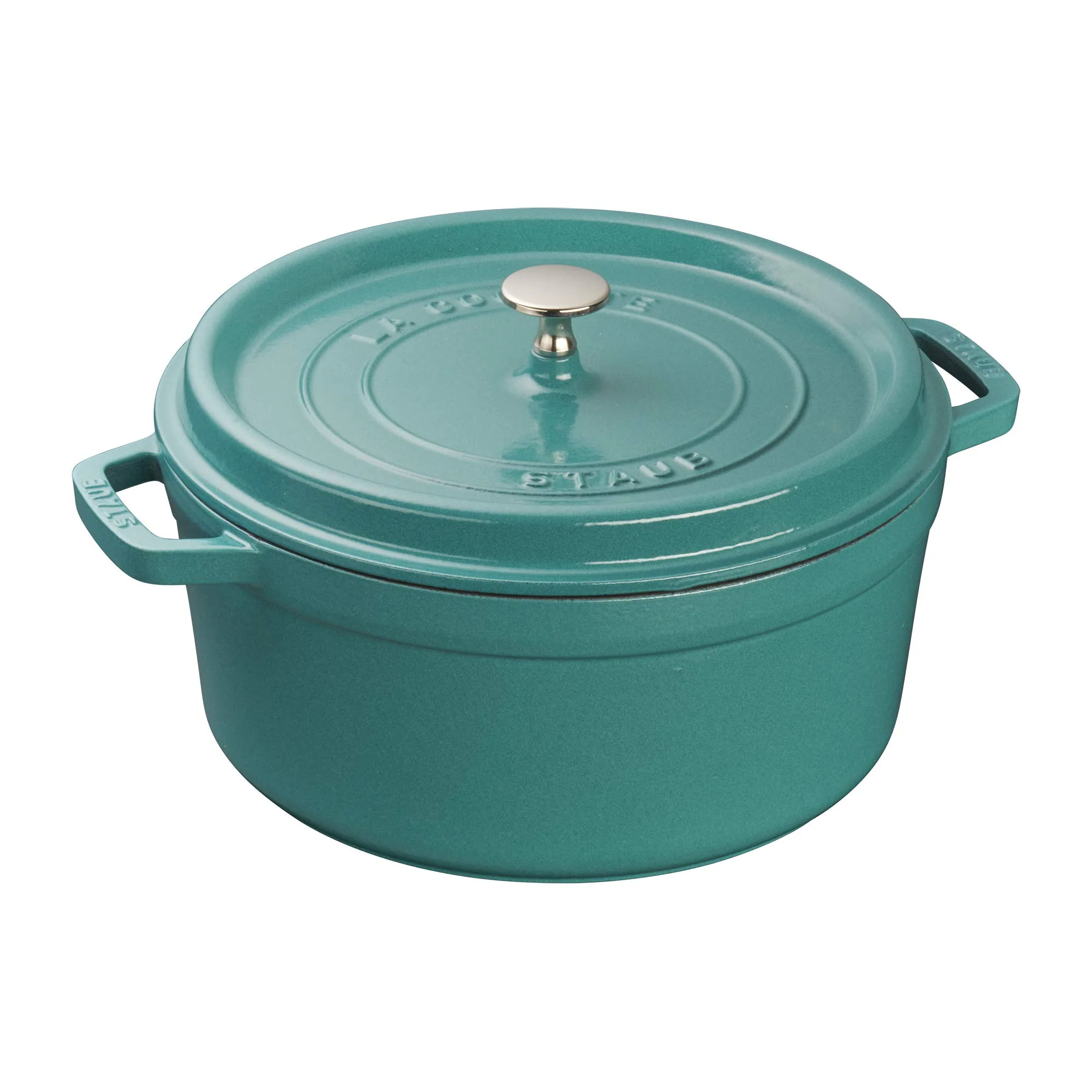 Staub Cast Iron 5.5-qt Round Cocotte – Turquoise