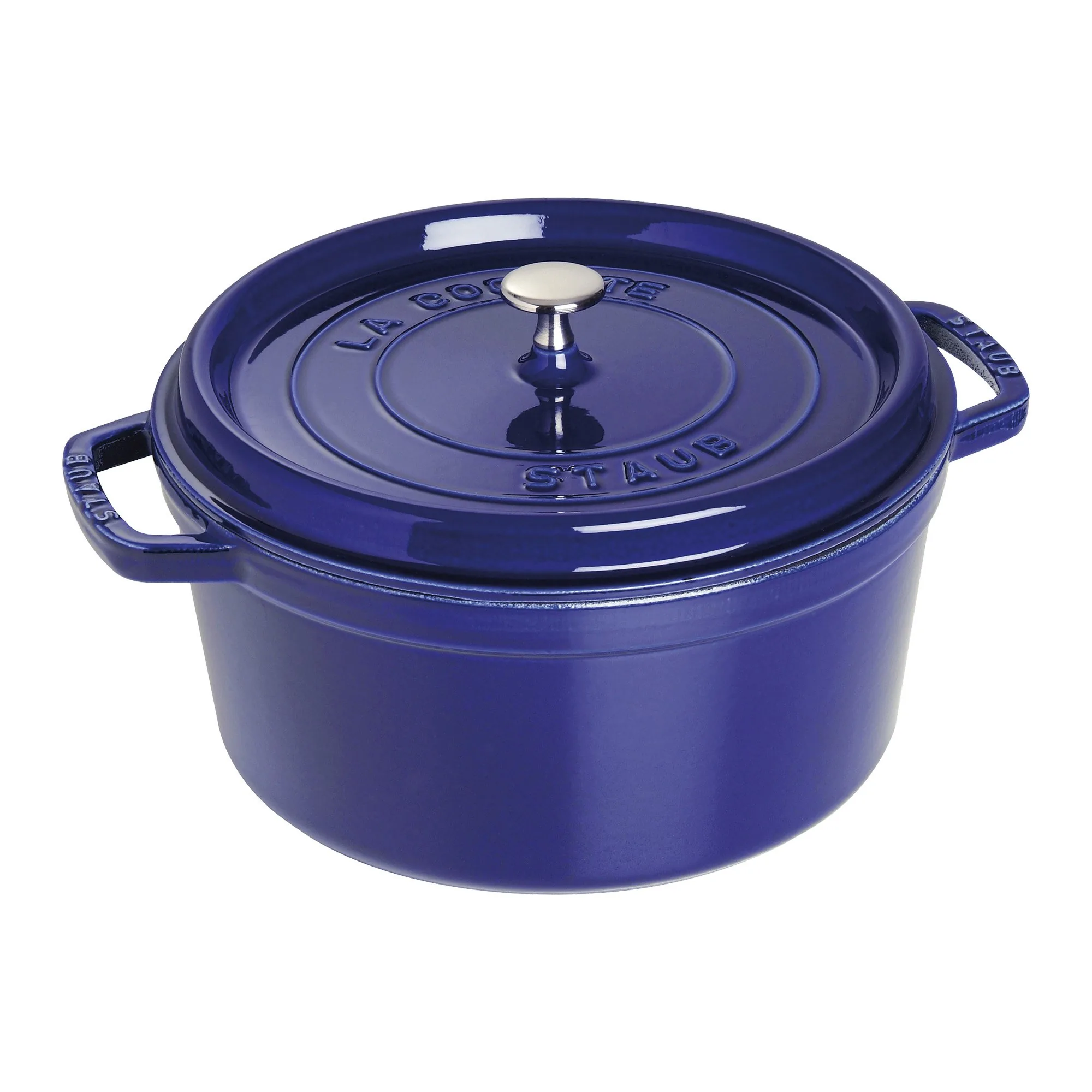 Staub Cast Iron 7-qt Round Cocotte – Dark Blue