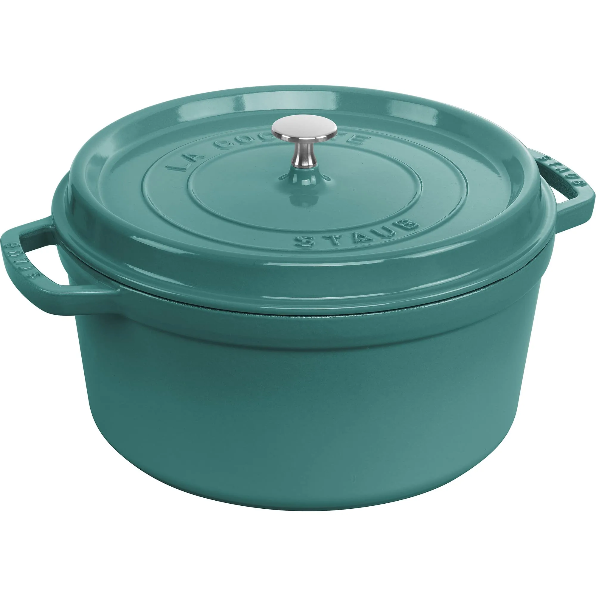 Staub Cast Iron 7-qt Round Cocotte – Turquoise