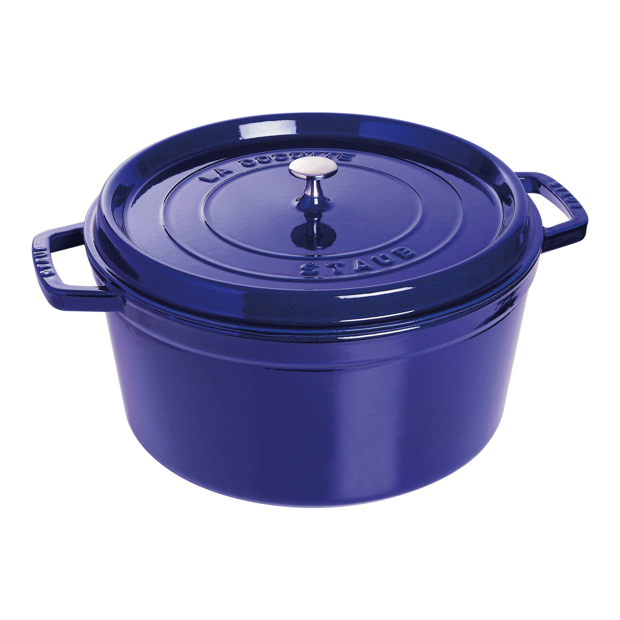 Staub Cast Iron 9-qt Round Cocotte – Dark Blue