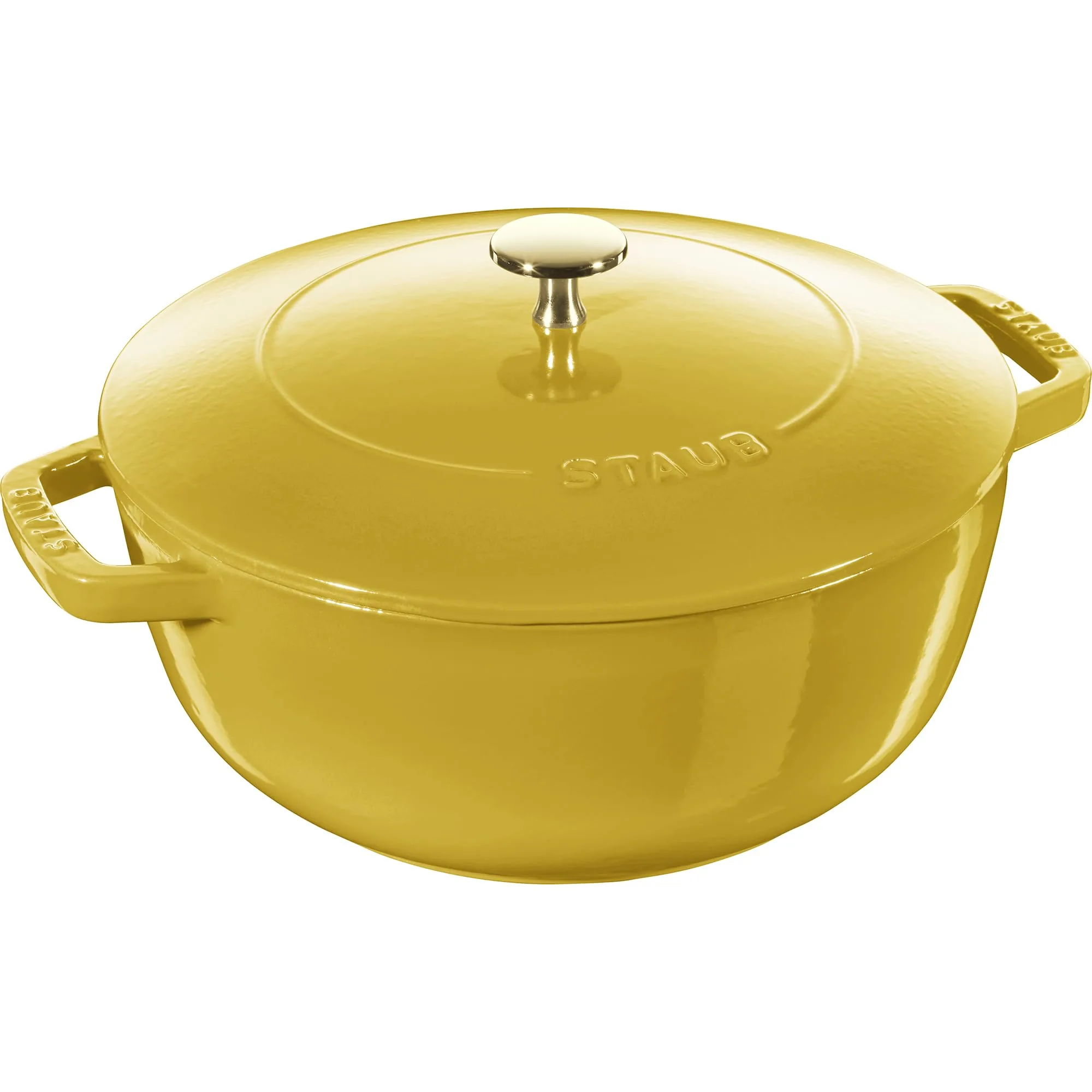 Staub Cast Iron Essential French Oven, Dutch Oven, 5-quart, serves 5-6, Made in France – Citron