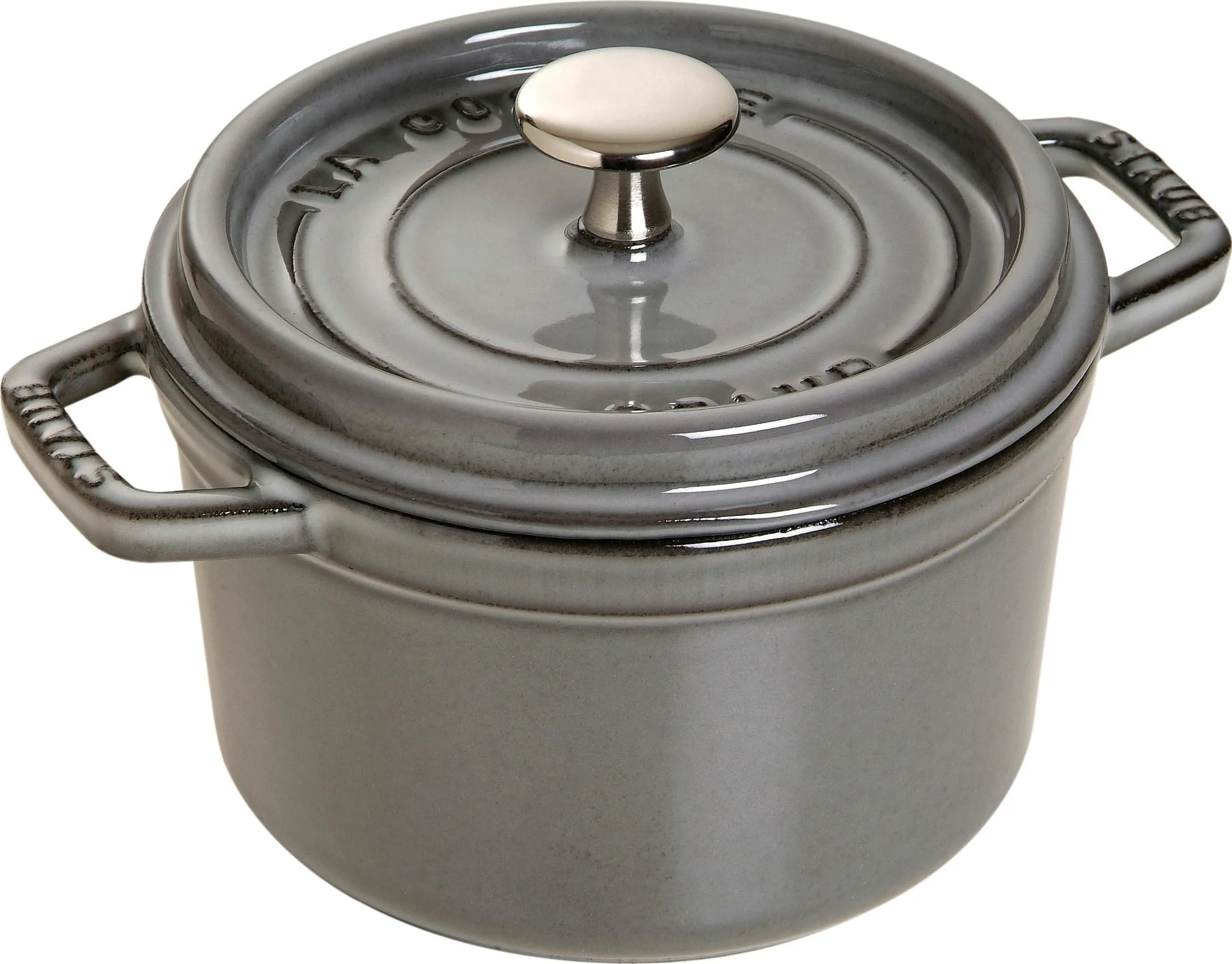 Staub Mini Round Dutch Oven 0.75-Quart Graphite Grey by staub (Stove)